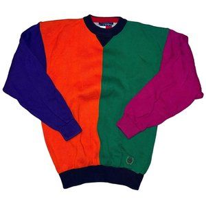 Vintage Tommy Hilfiger EUC Color Block 90’s Sweater Sz XL